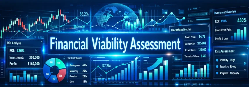 Blockchain financial viability assessment services
